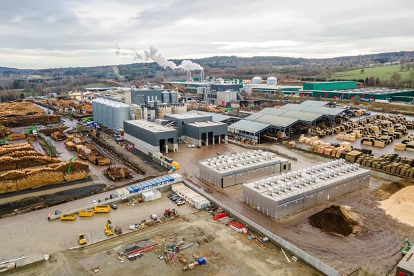 Ingebruikname van een nieuwe biomassacentrale op de locatie in Vielsalm